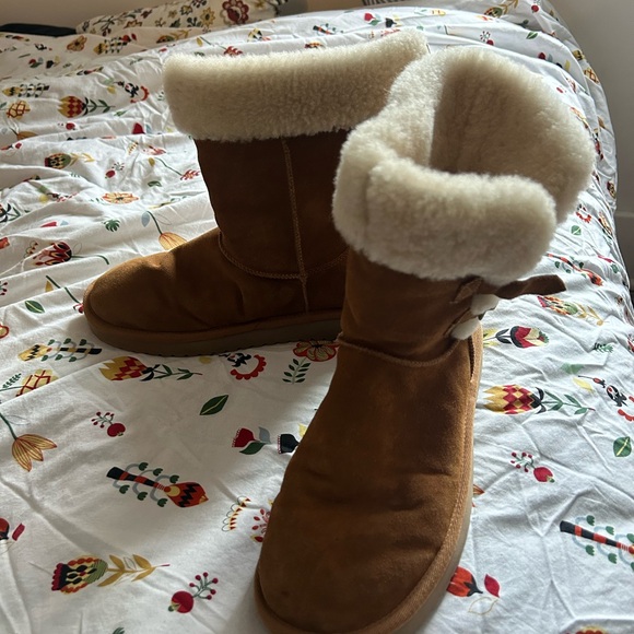 Kookaburra by Ugg chestnut brown leather boots with and soft fur inside - Picture 7 of 7